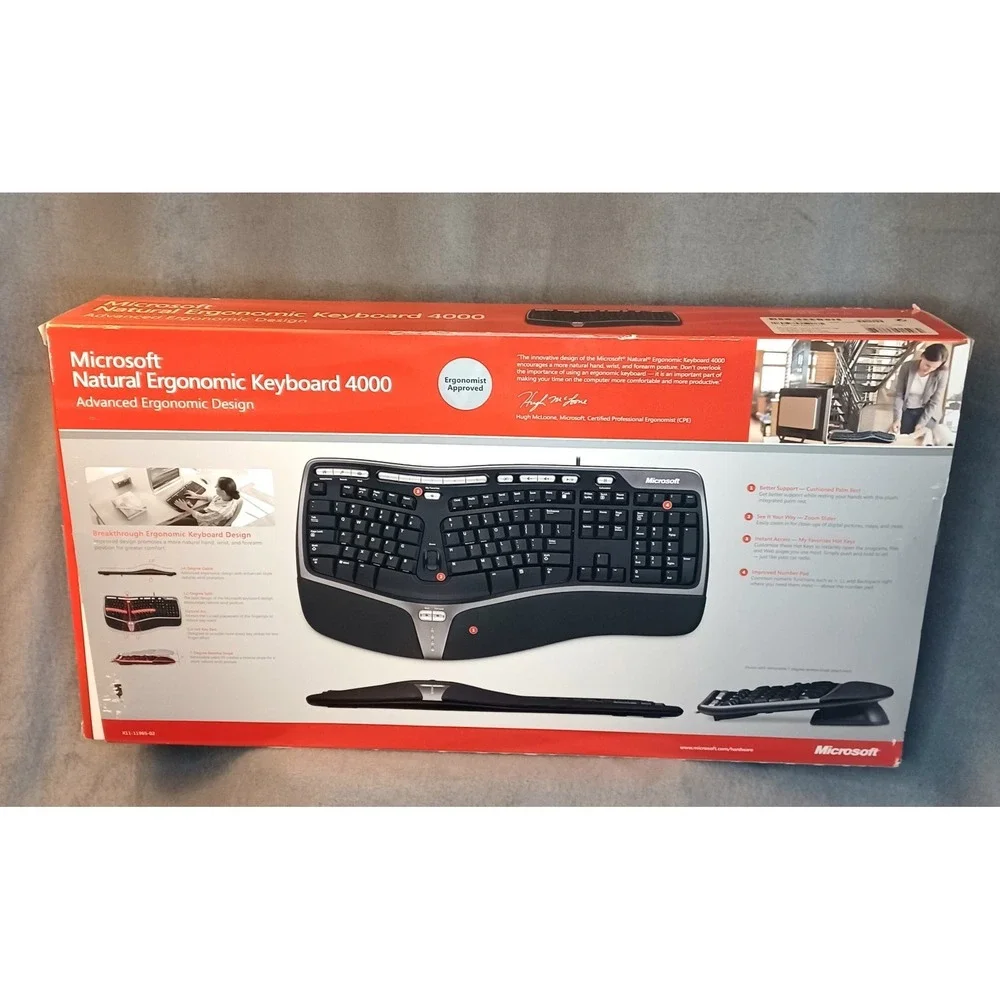 Microsoft Natural Ergonomic Keyboard 4000 Model 1048 **BOX ONLY**‎  NO keyboard